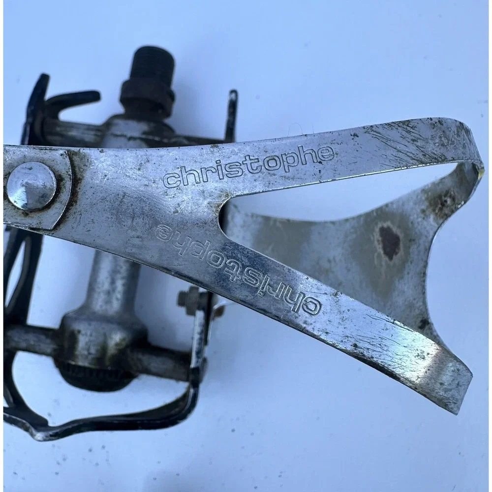 Vintage‎ Ofmega Black Mistral Pedals and Christophe Clips - Used